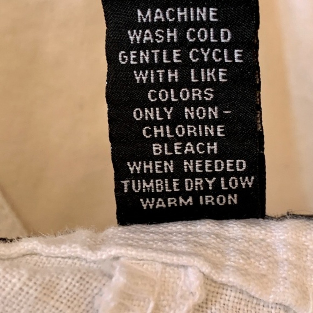 INC International Concepts White Linen Capris Size 12 - Picture 6 of 6